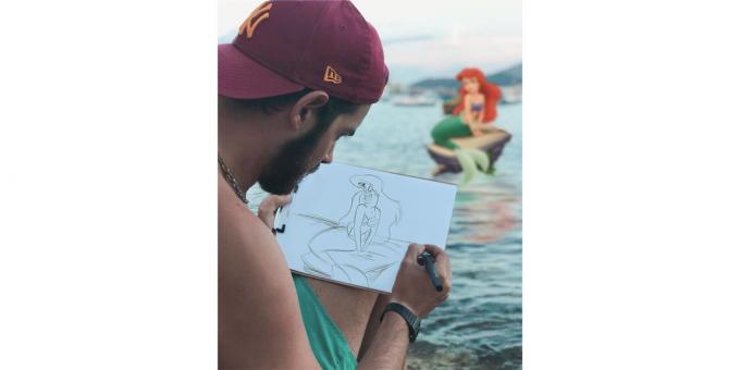 Disney caractere Ariel ridică
