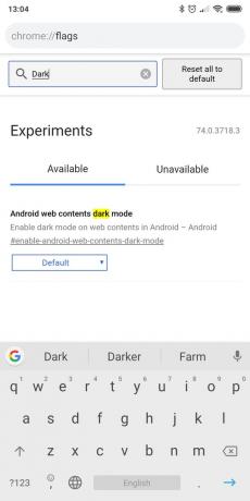 Modul de noapte pe Chrome: conținutul web Android modul întuneric