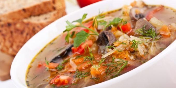 Cum de a găti supa cu ciuperci și pește