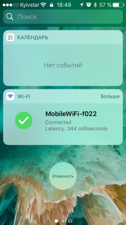 Wi-Fi Widget: test de ping