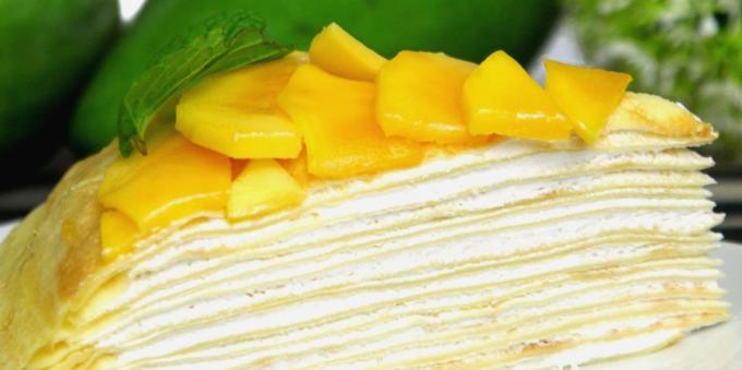 Rețete: Clatite tort cu crema de caș