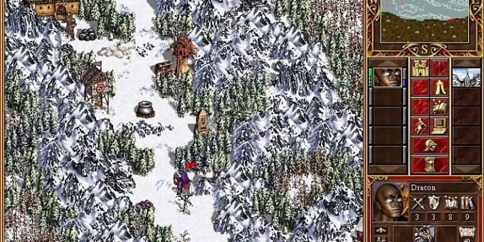 jocuri vechi de pe PC: hartă în Heroes of Might and Magic III