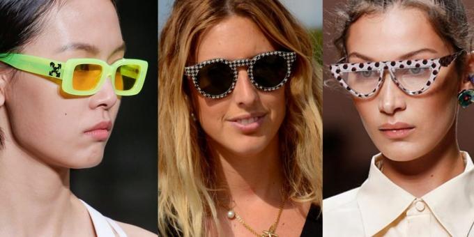Ochelari de soare pentru femei în larg cu ramă cu imprimeuri luminoase