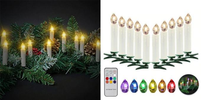 Decoratiuni de Craciun cu AliExpress: lumânări cu LED-uri
