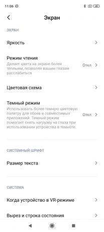 Redmi Note 9 Pro: setări ecran