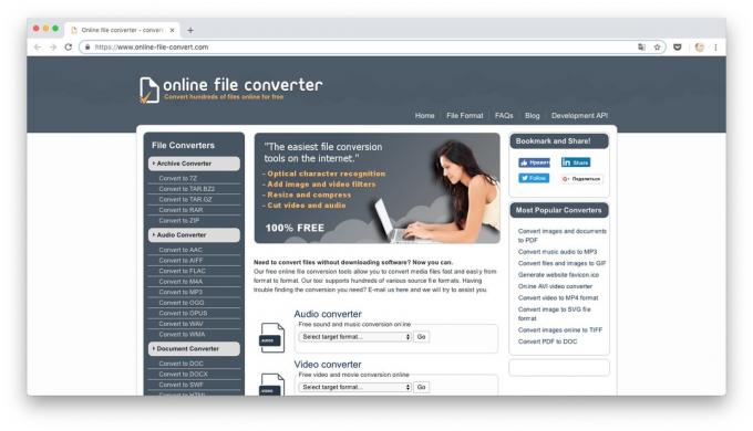 convertoare online: Online fișiere Conversia