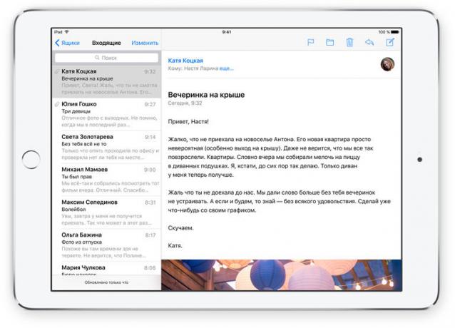 Mail Actualizat în iOS 9