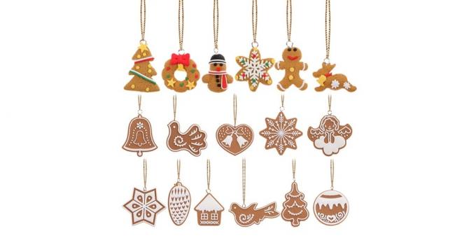 Ornamente sub formă de biscuiți cu ghimbir
