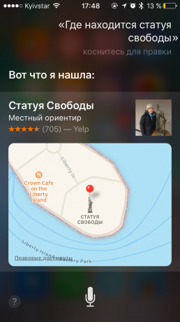 comandă Siri: navigare