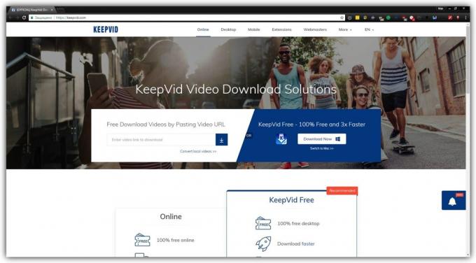 Cum de a descărca clipuri video fără programare: KeepVid