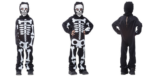 costum de schelet pentru Halloween