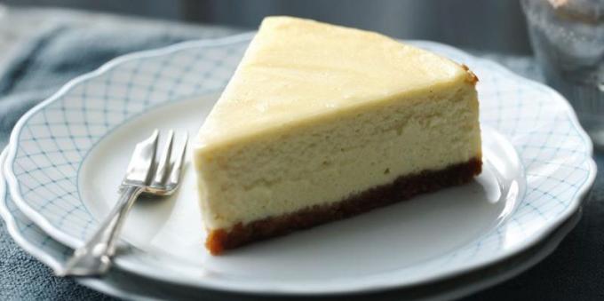 Cheesecake retete: prăjitură cu brânză clasic "New York"