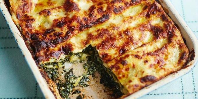 Retete: Lasagna cu spanac de la Jamie Oliver