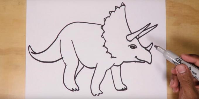 Cum să desenezi un dinozaur: adaugă o coadă și un alt picior