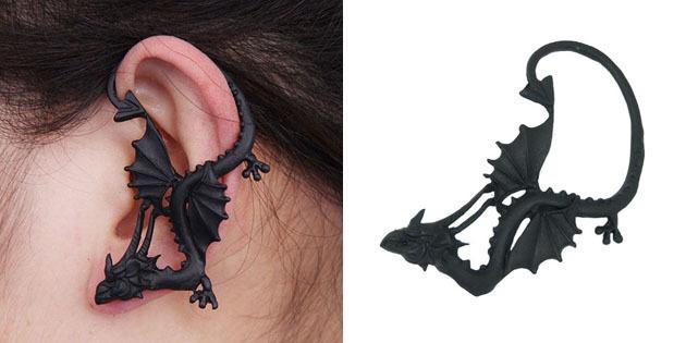 ear cuff sub forma unui dragon