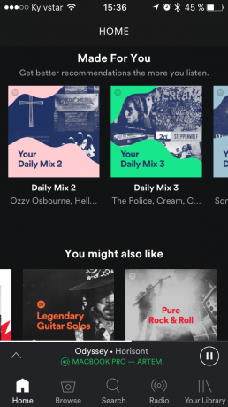 catalog de muzică Spotify