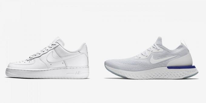 Pantofii noi: Nike Air Force 1 și Nike Epic reacționăm