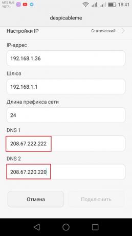 Cum de a configura DNS-server de pe Android