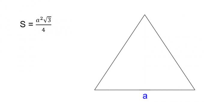 Cum se găsește aria unui triunghi echilateral