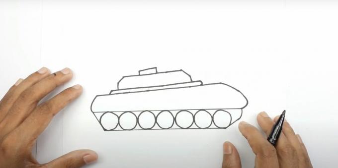 Desenați un turn de tancuri