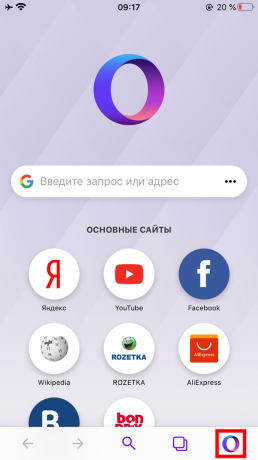 Cum se activează modul incognito în Opera Touch pe iPhone