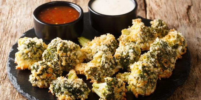 Broccoli în pane de brânză