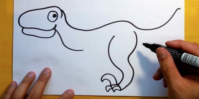 Cum să desenezi un dinozaur: desenează gheare