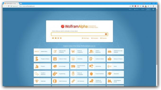Cele mai multe motoare de căutare: Wolfram | alfa