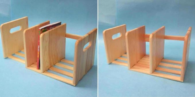 Accesorii pentru casă din lemn: raft pentru cărți 