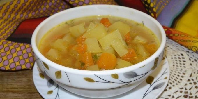 Supa cu dovleac, cartofi și ghimbir