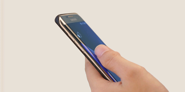 Controlul Incomode smartphone cu un ecran curbat