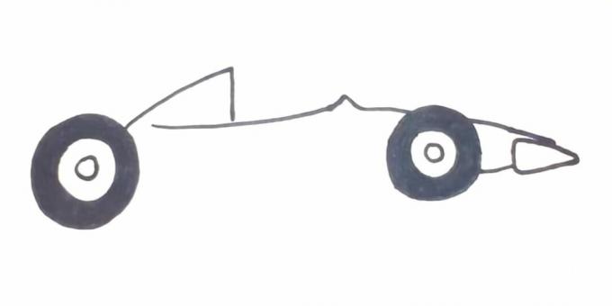 Cum să desenați o mașină de curse: adăugați o a doua roată
