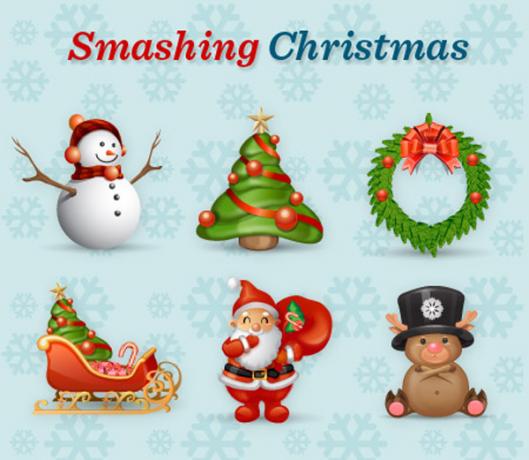 Free Smashing Crăciun Icon Set de zdrobirea Editorial