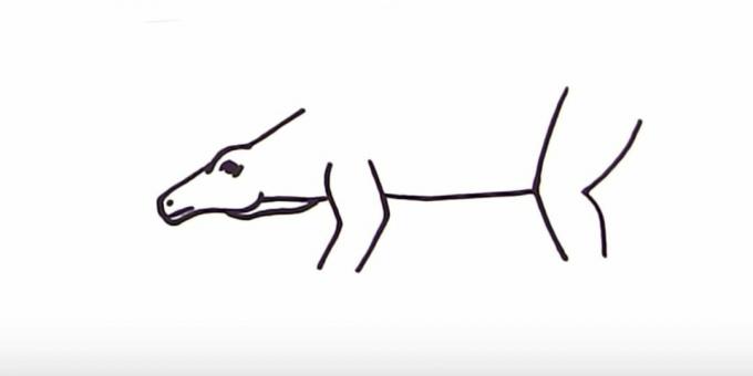 Cum să desenați un Stegosaurus: adăugați abdomenul și piciorul din spate
