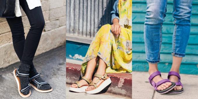 Pantofi pentru femei: stil sandale Teva