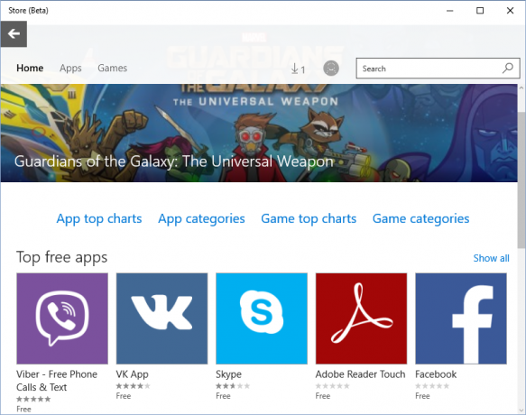 Se încarcă aplicații universale din Windows Store 10