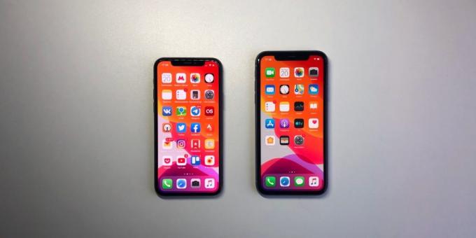 Stânga 11 iPhone Pro, dreapta - iPhone 11