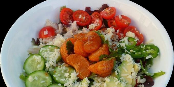 salate dietetice: Salata cu pui si mandarinele