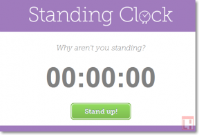 StandingClock: timp de urmărire într-o poziție în picioare
