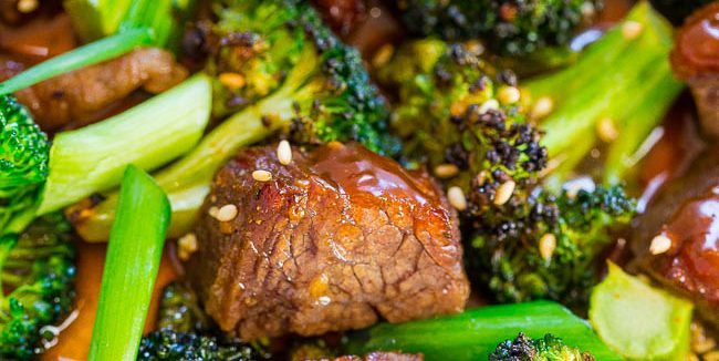 Cum de a găti carnea de vită în cuptor: carne de vită cu broccoli în sos de soia cu miere si ghimbir