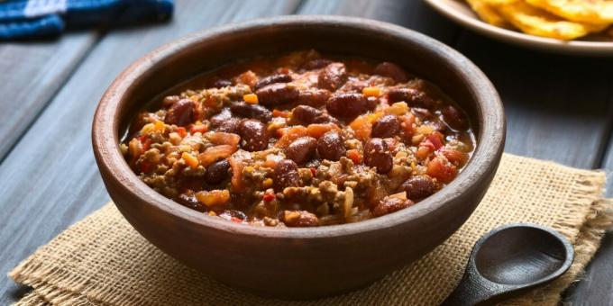 Chili con carne cu curcan