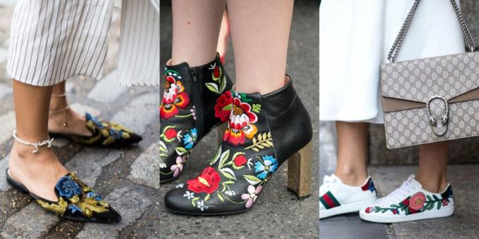 Pantofi pentru femei: pantofi cu broderie