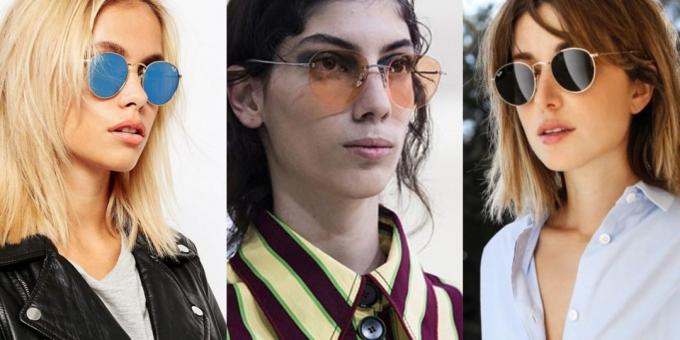 ochelari de soare pentru femei într-un cadru rotunjit