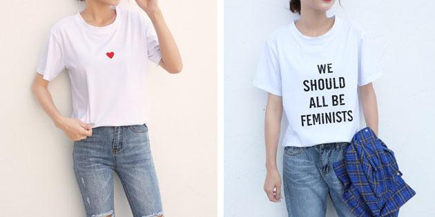 Moda pentru femei tricouri cu AliExpress: tricou cu un print