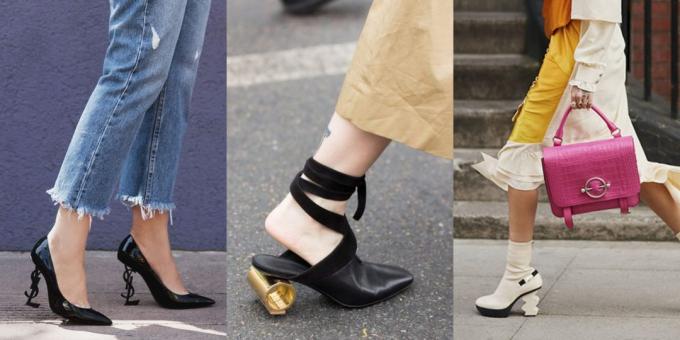 Pantofi pentru femei: pantofi cu un toc sculpturală