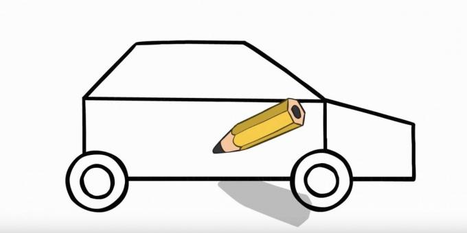 Cum să desenezi o mașină de poliție: desenează partea din față