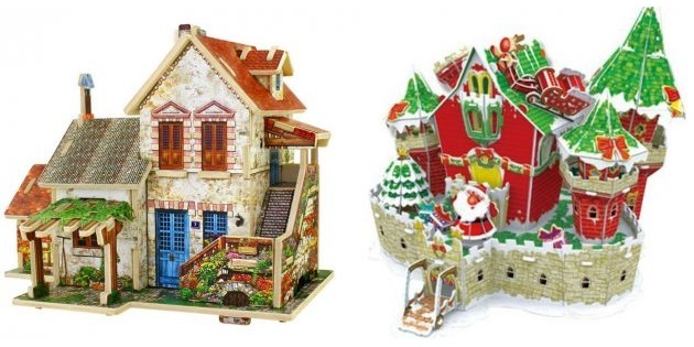 Cadouri copiilor în ajunul Anului Nou: puzzle-carton