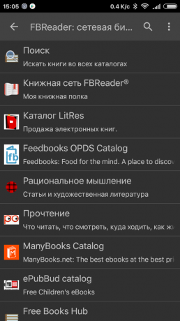 FBReader: Biblioteca din rețea
