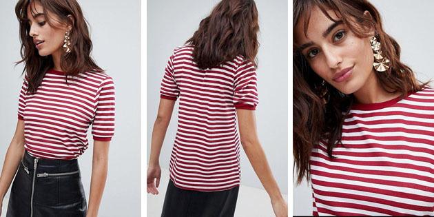 Femei de moda tricouri magazinele europene: Shirt Boohoo roșu