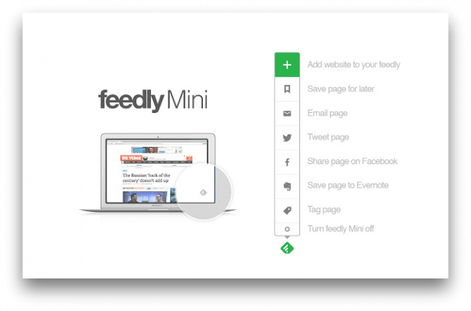 Feedly Mini - extensie Chrome pentru utilizare comodă Feedly